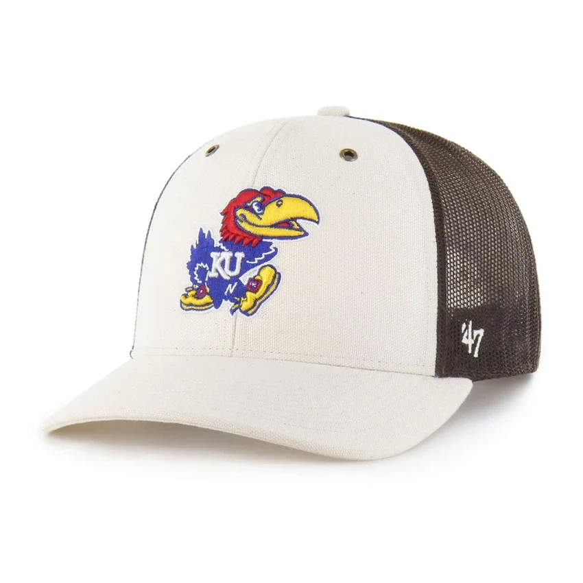Gorra de camionero sin teñir de los Jayhawks de Kansas '47