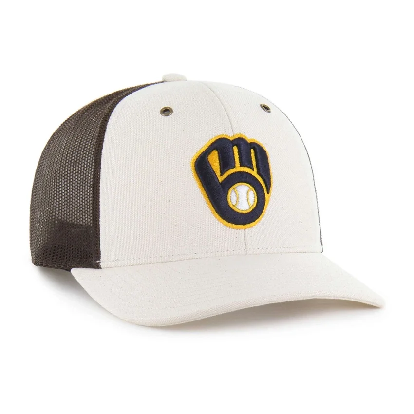 Gorra de camionero sin teñir de los Milwaukee Brewers de 1947