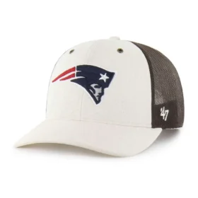 Gorra de camionero sin teñir de los New England Patriots '47, corte holgado