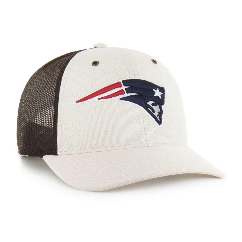 Gorra de camionero sin teñir de los New England Patriots '47, corte holgado