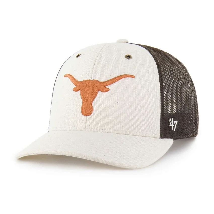 Gorra de camionero sin teñir de los Texas Longhorns '47