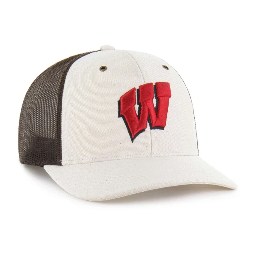 Gorra de camionero sin teñir de los Wisconsin Badgers '47
