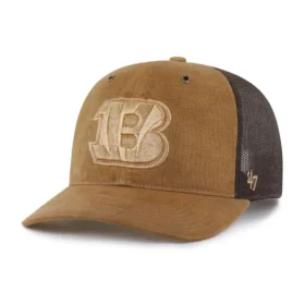 Gorra de camionero teñida de los Cincinnati Bengals, corte holgado, modelo '47