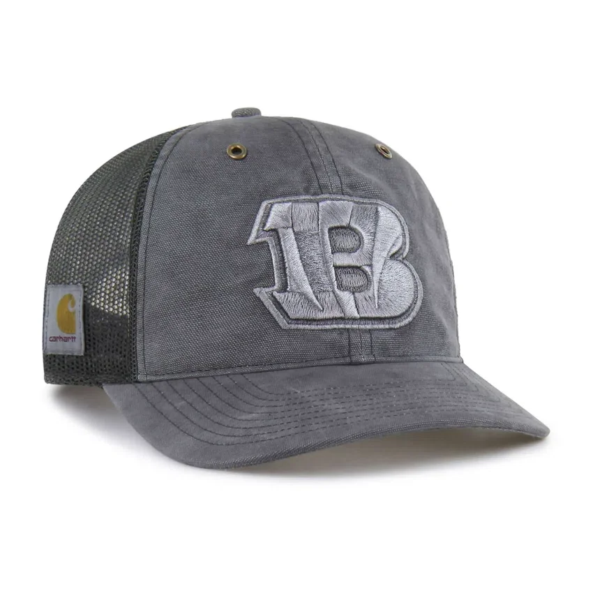Gorra de camionero teñida de los Cincinnati Bengals, corte holgado, modelo '47