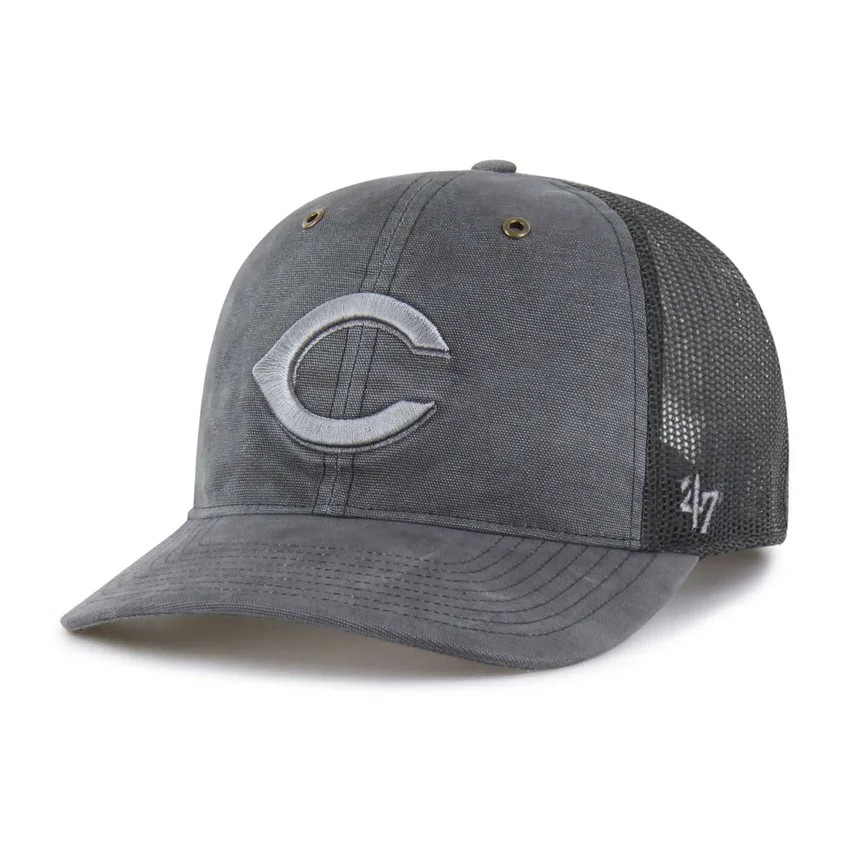 Gorra de camionero teñida de los Cincinnati Reds, corte holgado, modelo '47