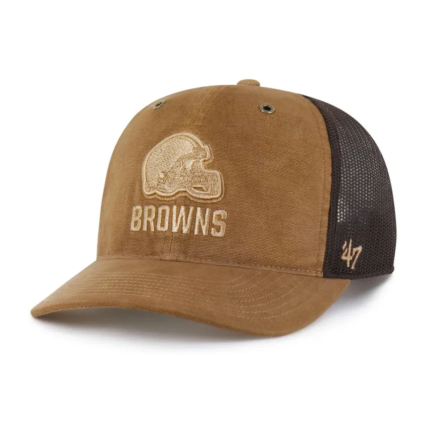 Gorra de camionero teñida de los Cleveland Browns '47, corte holgado