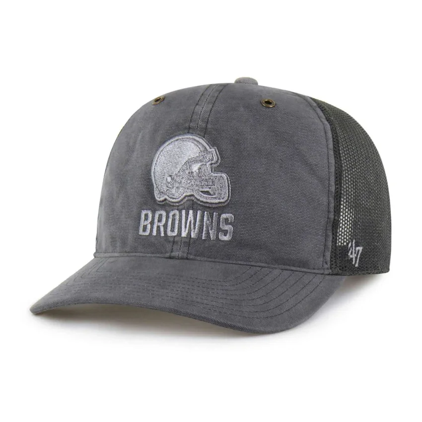 Gorra de camionero teñida de los Cleveland Browns '47, corte holgado