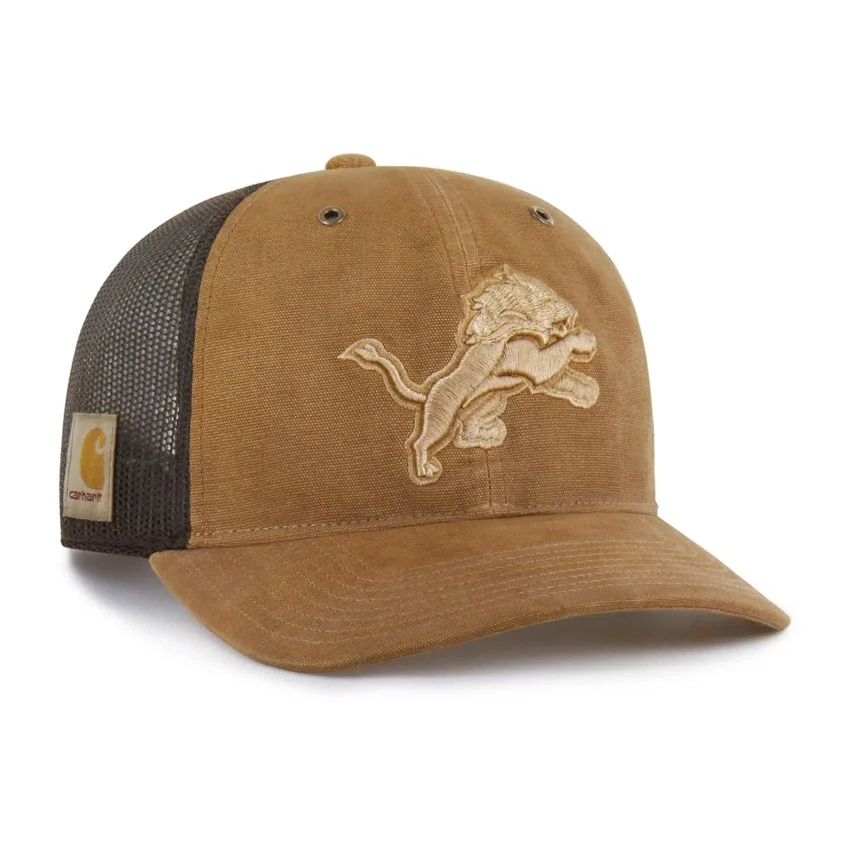 Gorra de camionero teñida de los Detroit Lions, corte holgado, modelo '47