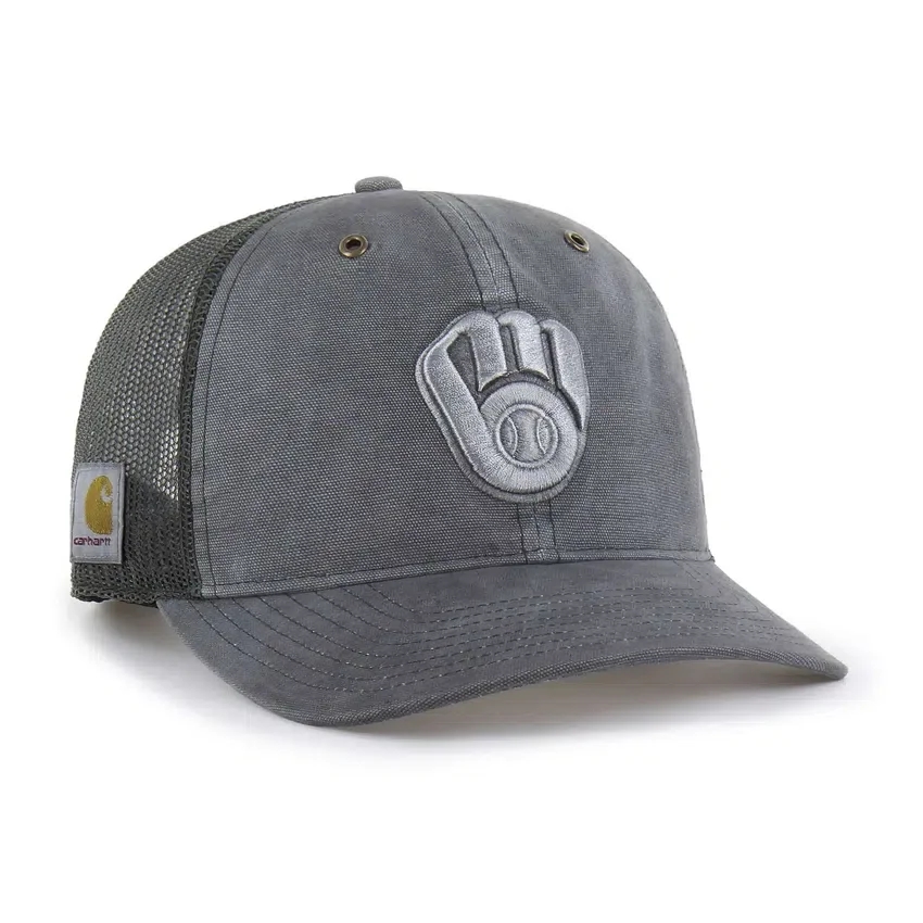 Gorra de camionero teñida de los Milwaukee Brewers, corte holgado, modelo '47