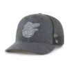 Gorra de camionero teñida de los Orioles de Baltimore '47, corte holgado