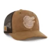 Gorra de camionero teñida de los Orioles de Baltimore '47, corte holgado