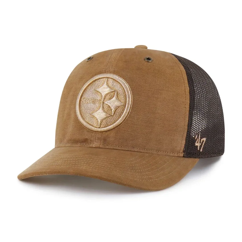 Gorra de camionero teñida de los Pittsburgh Steelers '47, corte holgado