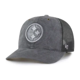 Gorra de camionero teñida de los Pittsburgh Steelers '47, corte holgado