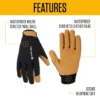 Guantes de alta destreza con tratamiento repelente al agua duradero