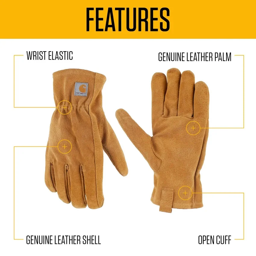 Guantes de cuero con puño abierto