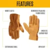 Guantes de lona de algodón y cuero sintético con puño abierto