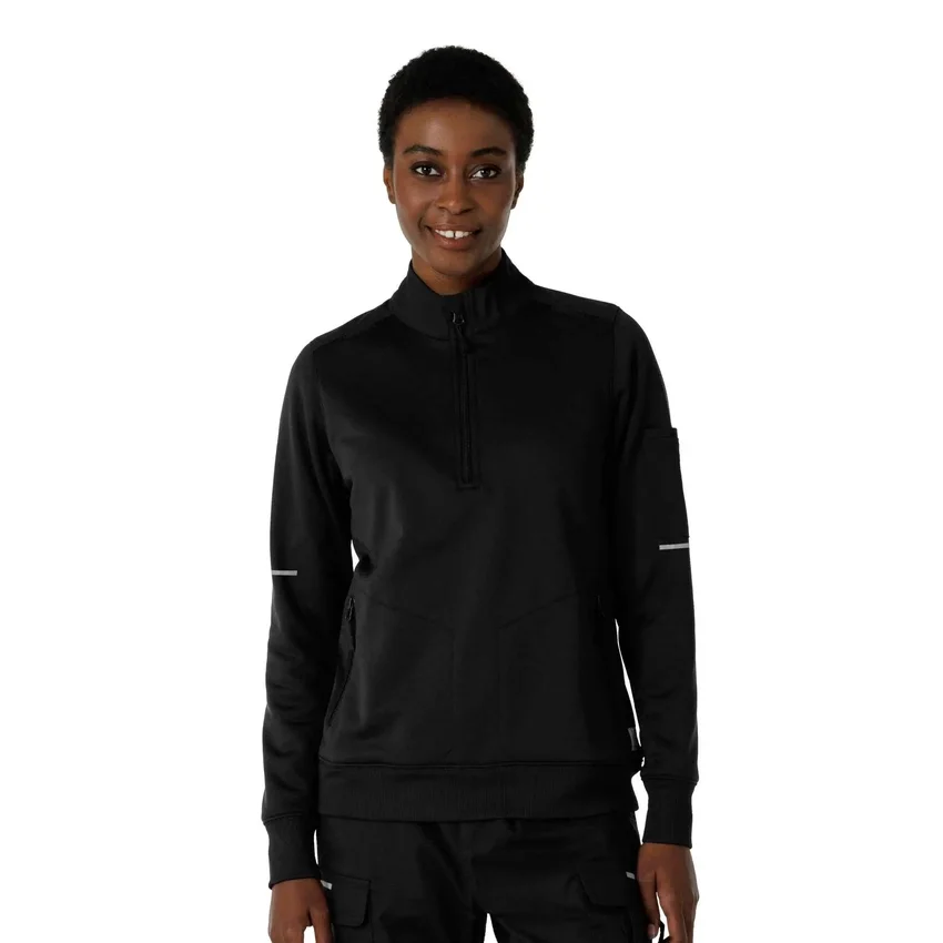 Jersey médico Rugged Flex® Rscu de media chaqueta con cremallera para mujer