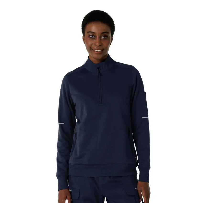 Jersey médico Rugged Flex® Rscu de media chaqueta con cremallera para mujer