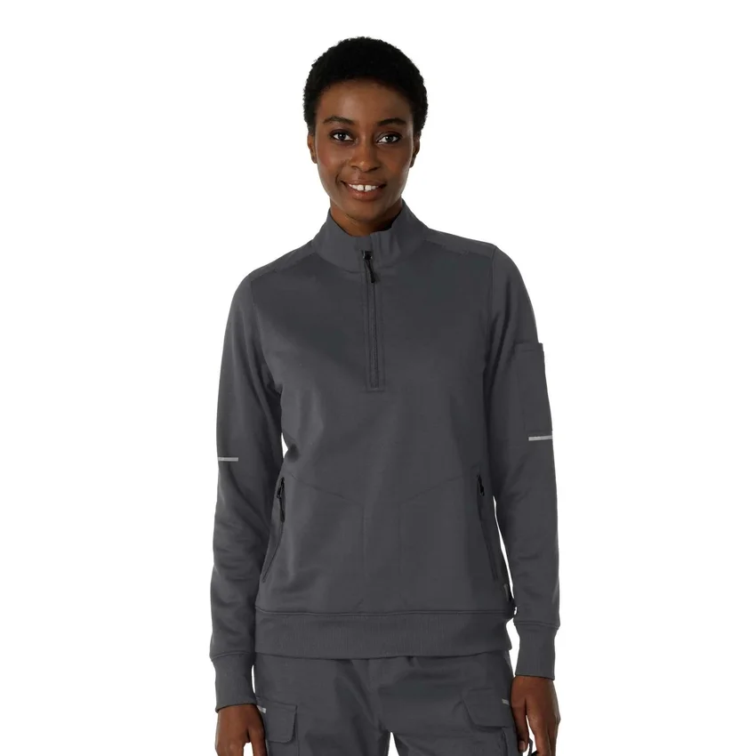 Jersey médico Rugged Flex® Rscu de media chaqueta con cremallera para mujer