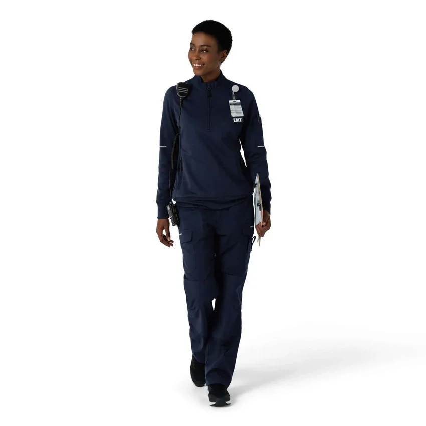 Jersey médico Rugged Flex® Rscu de media chaqueta con cremallera para mujer