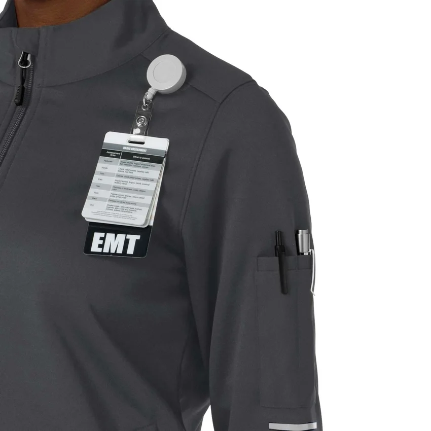 Jersey médico Rugged Flex® Rscu de media chaqueta con cremallera para mujer