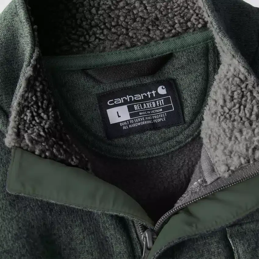 Jerséis de forro polar con cremallera de un cuarto y corte holgado para hombre