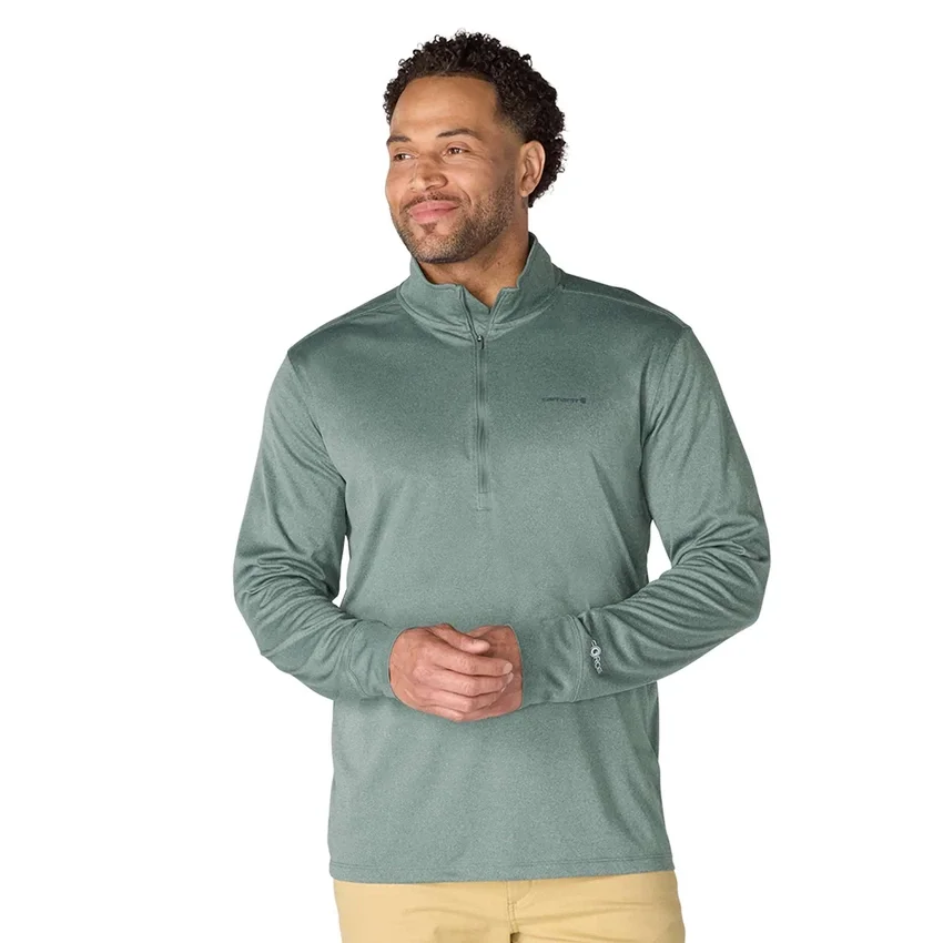 Jerséis de media cremallera para hombre Force Sun Defender UPF 50+ con tecnología de absorción de la humedad - Camisas de protección solar