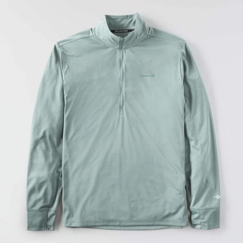 Jerséis de media cremallera para hombre Force Sun Defender UPF 50+ con tecnología de absorción de la humedad - Camisas de protección solar