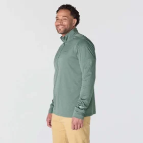 Jerséis de media cremallera para hombre Force Sun Defender UPF 50+ con tecnología de absorción de la humedad – Camisas de protección solar