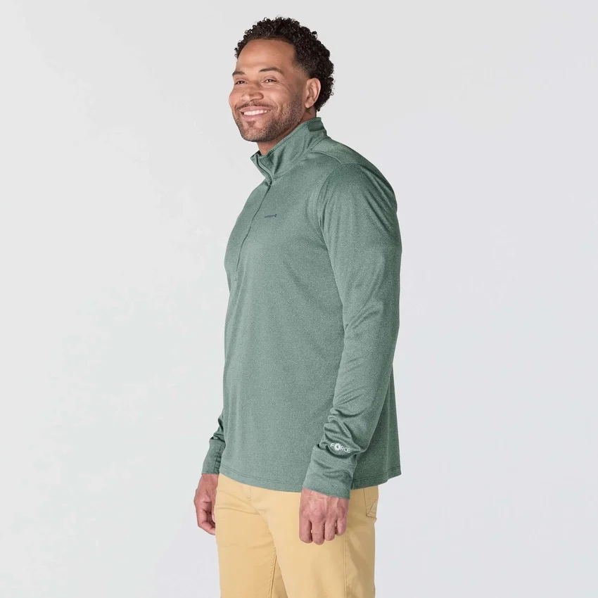 Jerséis de media cremallera para hombre Force Sun Defender UPF 50+ con tecnología de absorción de la humedad - Camisas de protección solar