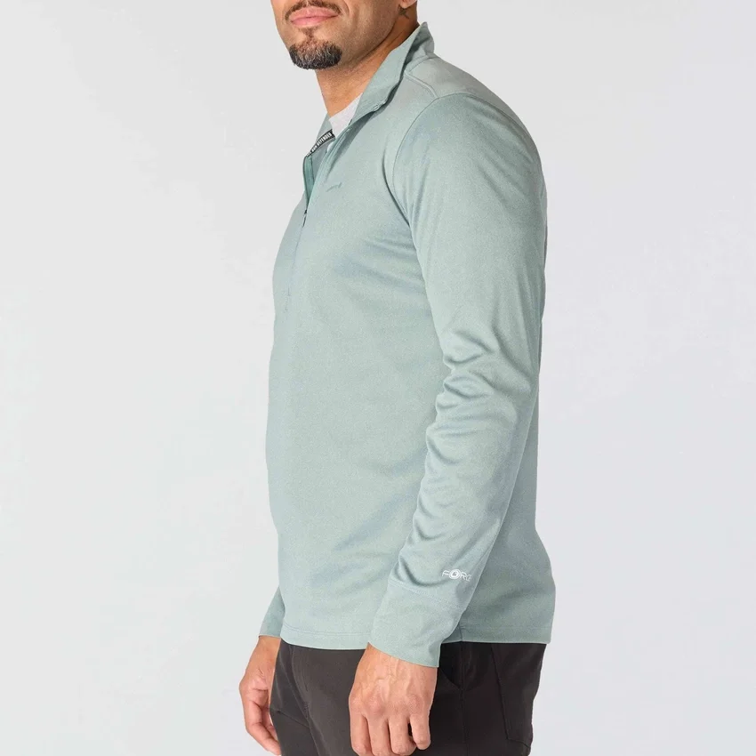 Jerséis de media cremallera para hombre Force Sun Defender UPF 50+ con tecnología de absorción de la humedad - Camisas de protección solar