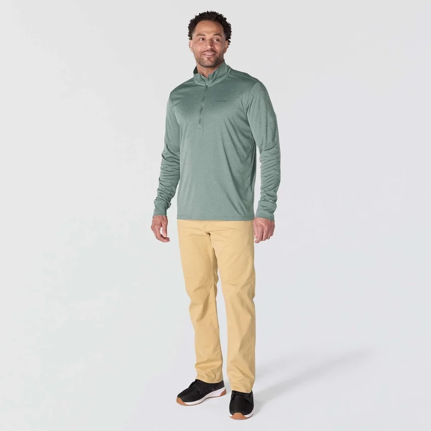 Jerséis de media cremallera para hombre Force Sun Defender UPF 50+ con tecnología de absorción de la humedad - Camisas de protección solar
