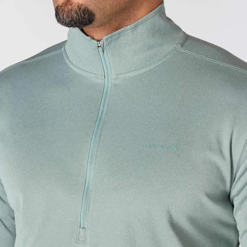 Jerséis de media cremallera para hombre Force Sun Defender UPF 50+ con tecnología de absorción de la humedad - Camisas de protección solar