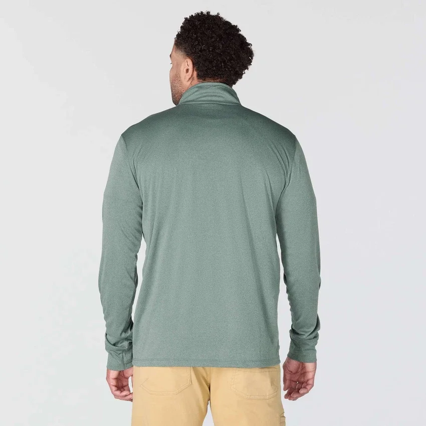 Jerséis de media cremallera para hombre Force Sun Defender UPF 50+ con tecnología de absorción de la humedad - Camisas de protección solar