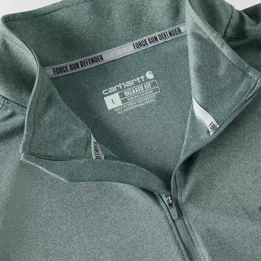 Jerséis de media cremallera para hombre Force Sun Defender UPF 50+ con tecnología de absorción de la humedad - Camisas de protección solar