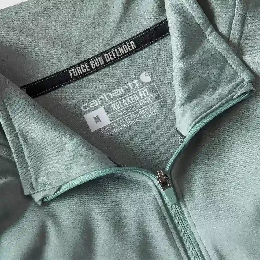 Jerséis de media cremallera para hombre Force Sun Defender UPF 50+ con tecnología de absorción de la humedad - Camisas de protección solar