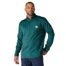 Jerséu de media cremallera para hombre Force, con forro polar y tecnología de absorción de la humedad