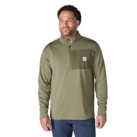 Jerséu de media cremallera para hombre Force, con forro polar y tecnología de absorción de la humedad