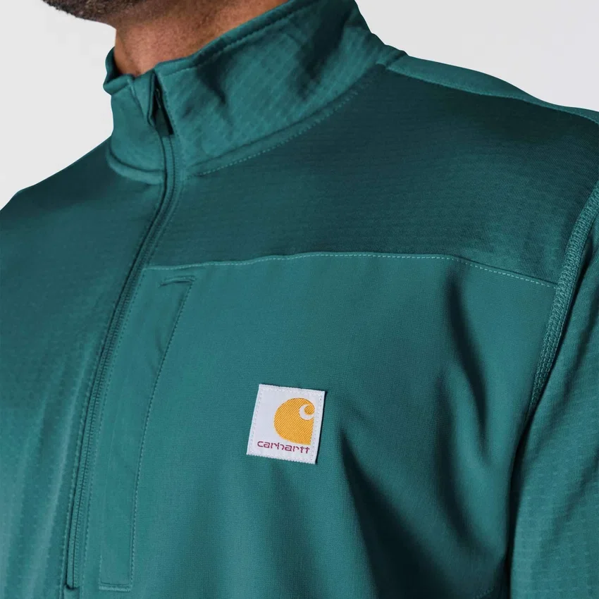 Jerséu de media cremallera para hombre Force, con forro polar y tecnología de absorción de la humedad