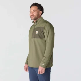 Jerséu de media cremallera para hombre Force, con forro polar y tecnología de absorción de la humedad