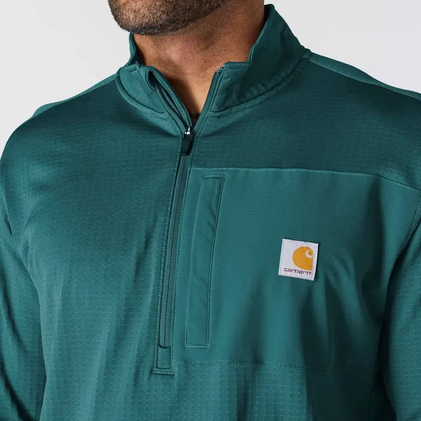 Jerséu de media cremallera para hombre Force, con forro polar y tecnología de absorción de la humedad