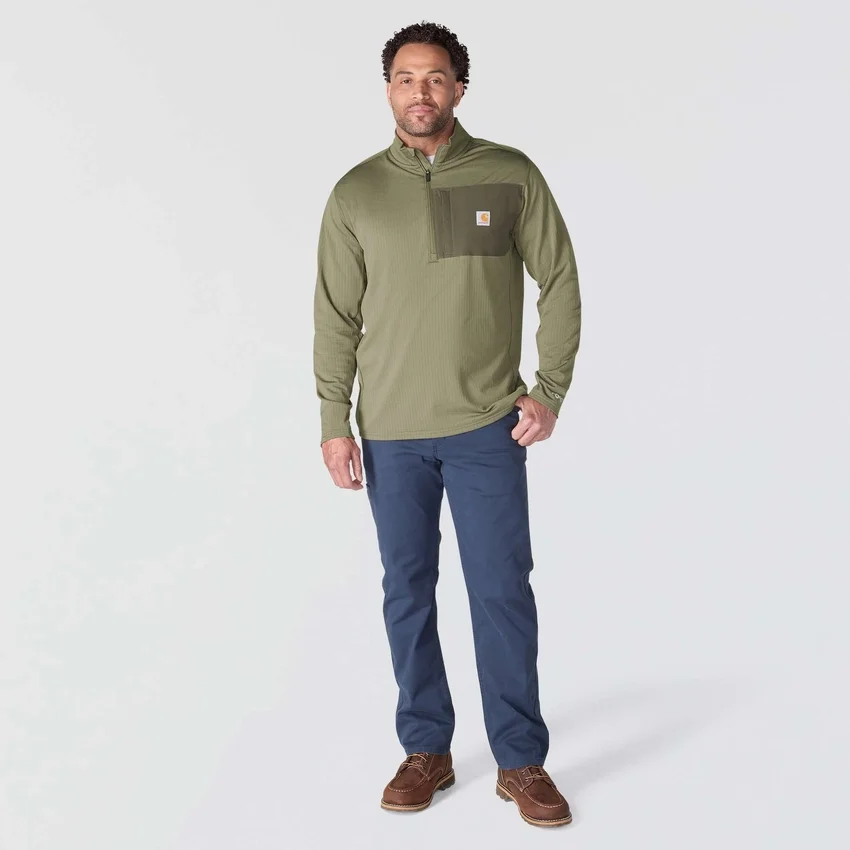Jerséu de media cremallera para hombre Force, con forro polar y tecnología de absorción de la humedad