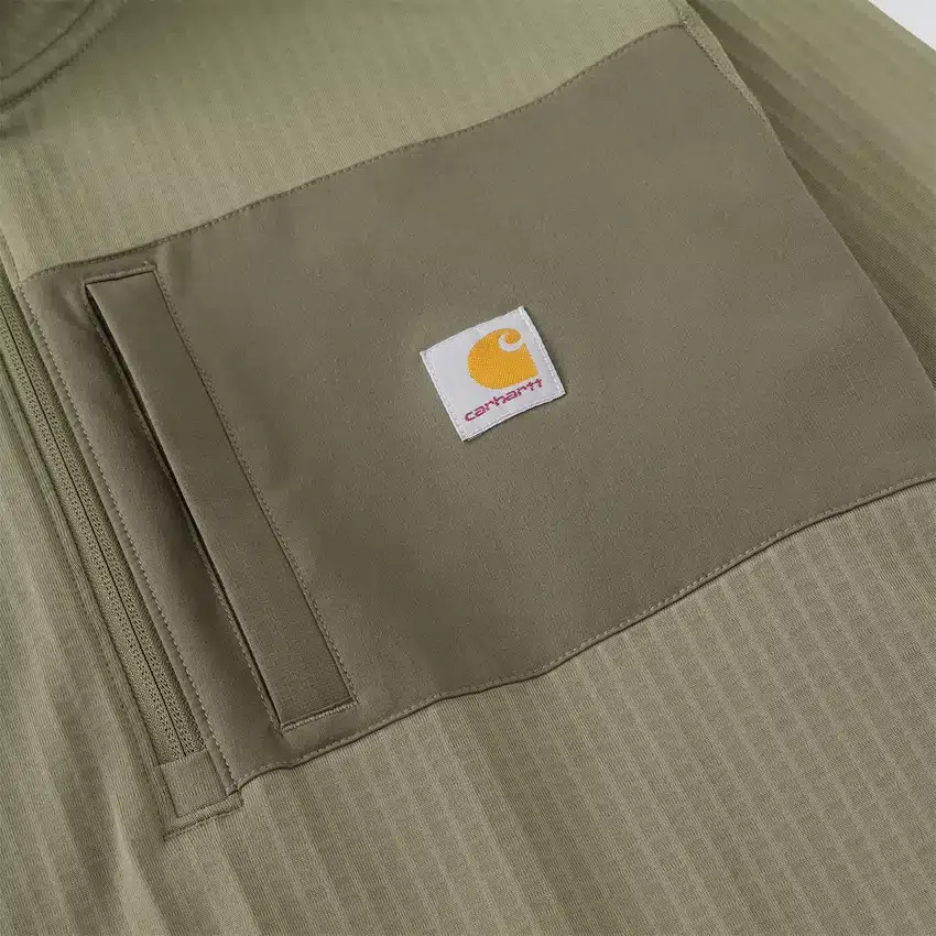 Jerséu de media cremallera para hombre Force, con forro polar y tecnología de absorción de la humedad