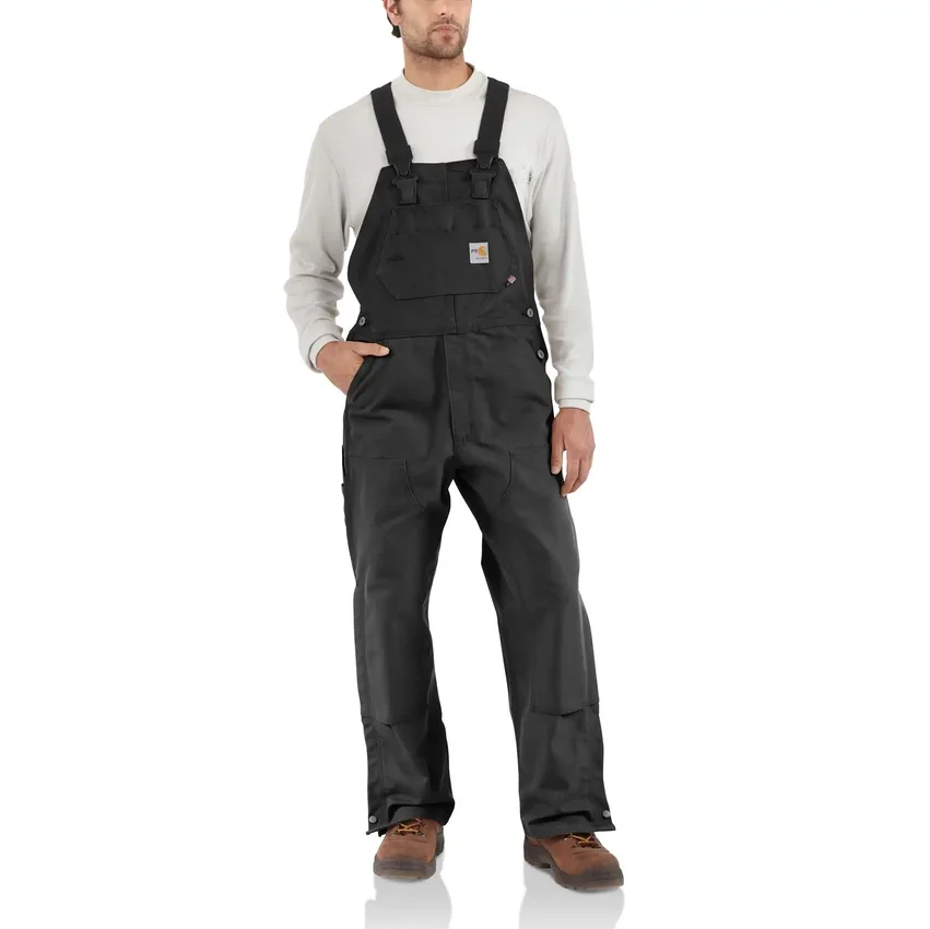 Men's Loose Fit Duck Bib Overall - Flame Resistant Overall