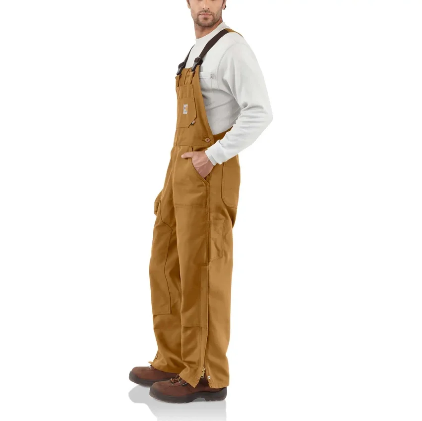 Men's Loose Fit Duck Bib Overall - Flame Resistant Overall