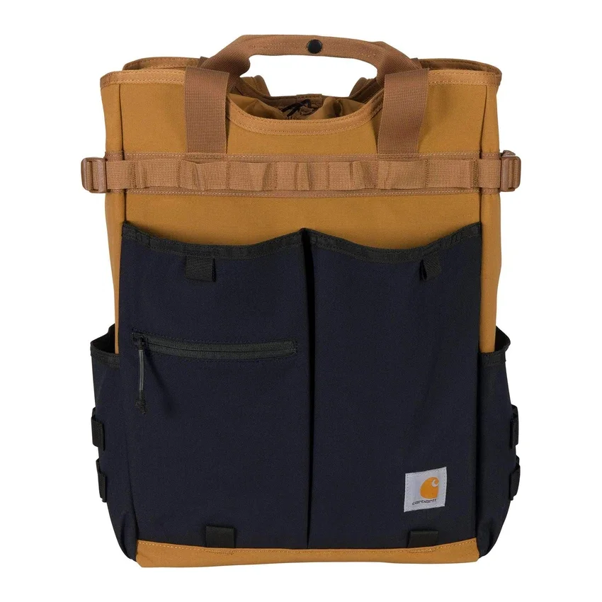 Mochila tipo tote convertible de nailon con cierre de cordón, 28 L