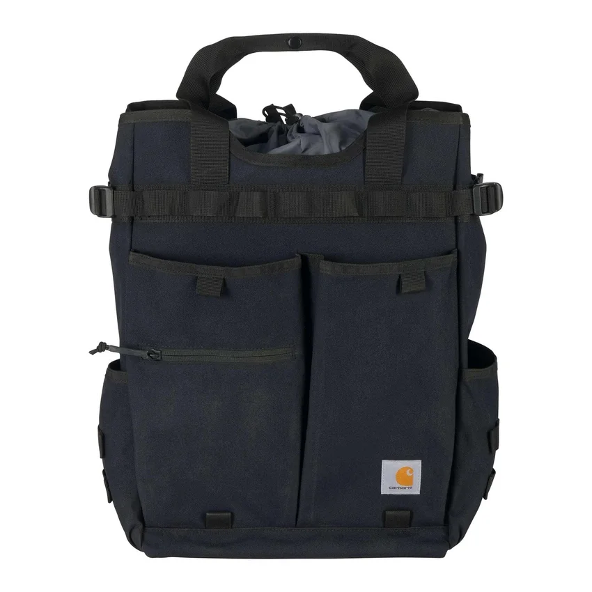 Mochila tipo tote convertible de nailon con cierre de cordón, 28 L