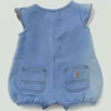 Mono de denim con camisas panadera y manguitos cortos para niñas (bebé)