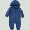 Mono de trabajo con capucha de manguitos largos para niño, teñido en prenda y rediseñado (Bebé)