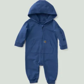 Mono de trabajo con capucha de manguitos largos para niño, teñido en prenda y rediseñado (Bebé)